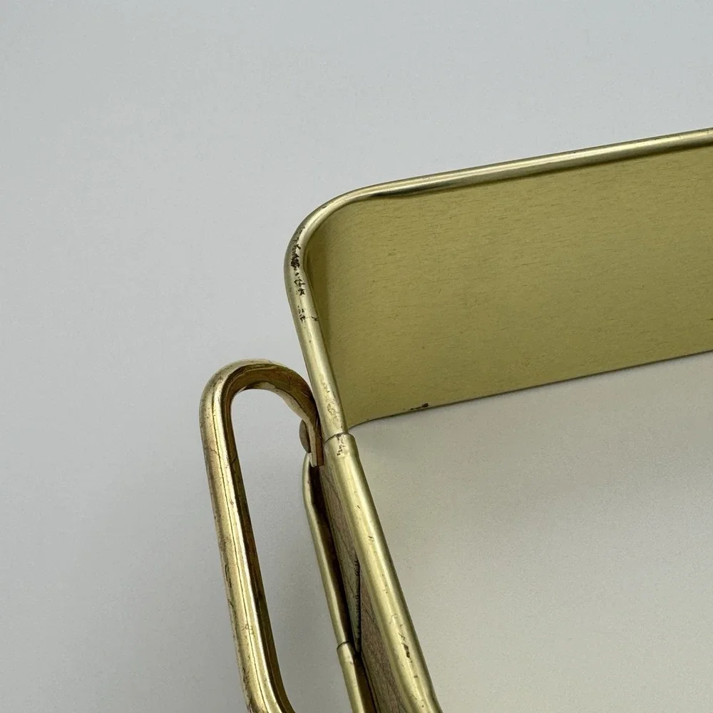 Vintage Pyrex 213 Fruit Harvest Amber Loaf Pan‎ w Metal Cradle 1.5 Qt
